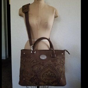 LAST ONE Reba Midnight Tapestry Paisley Jacquard Tote/Travel bag